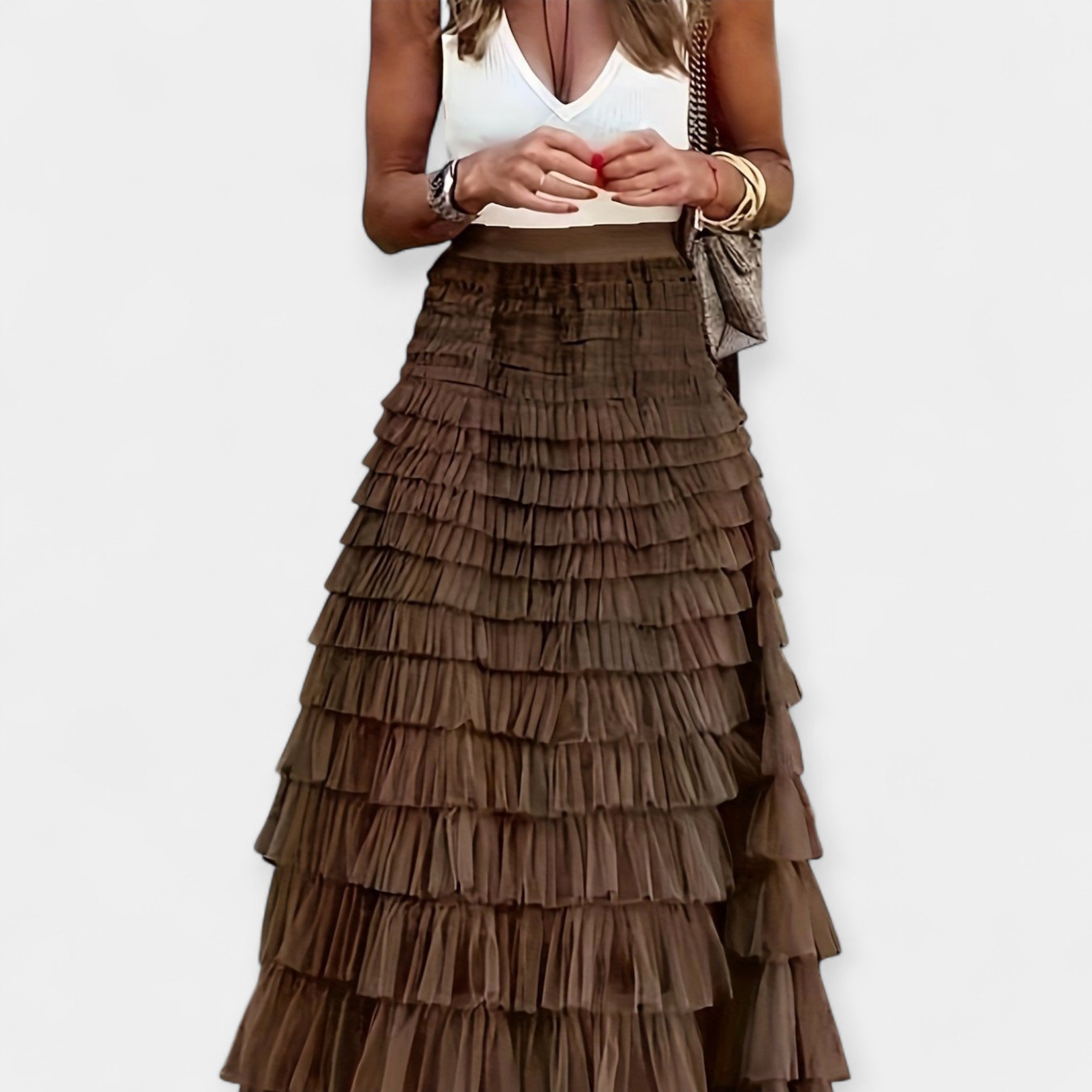 Jupe Boho avec Finition Satinée