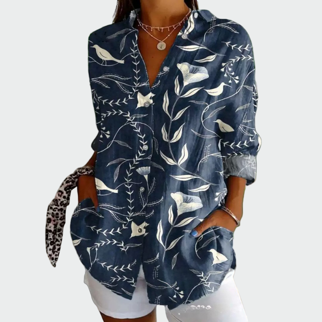 Chemise stylée avec imprimé floral