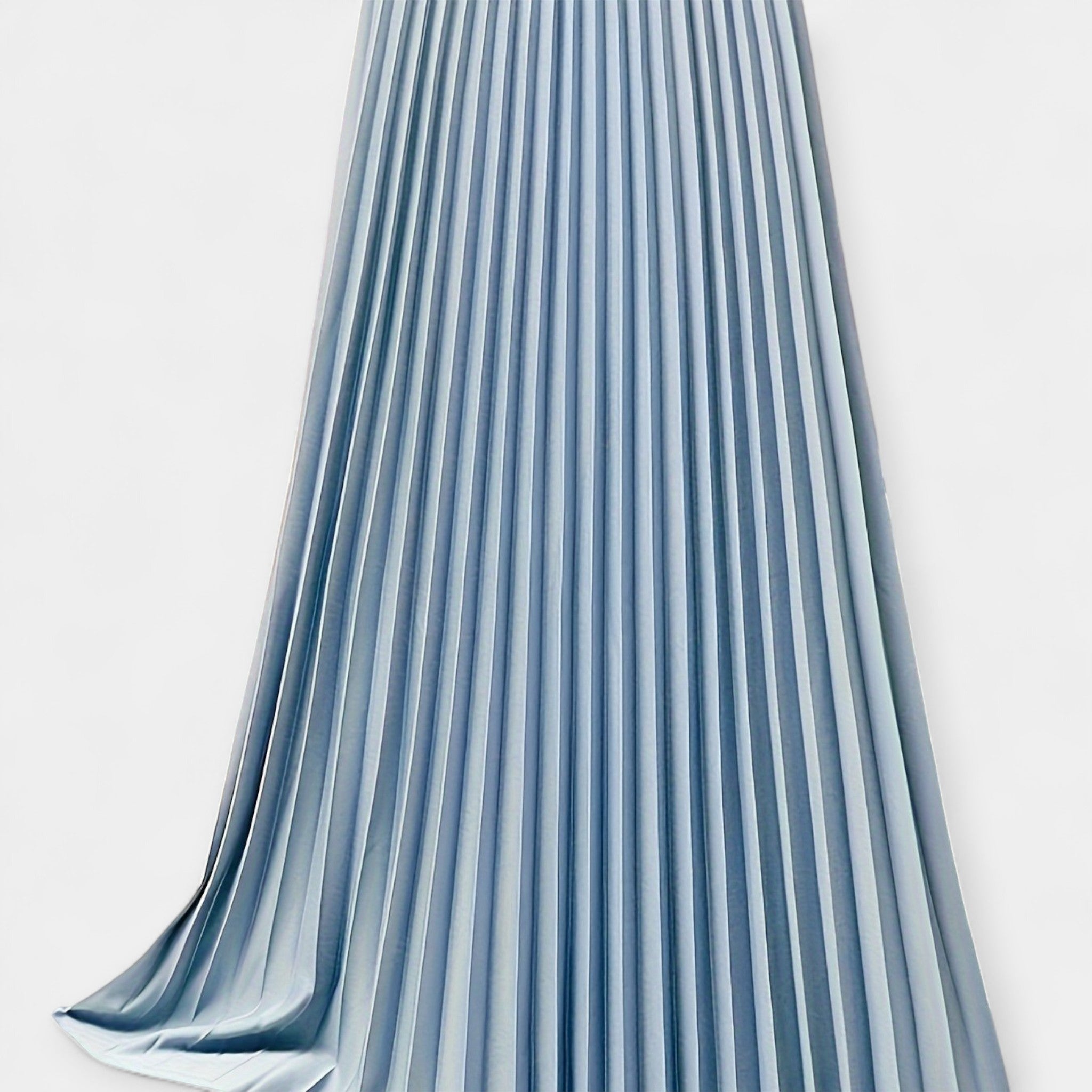 Jupe Longue Plissée en Satin