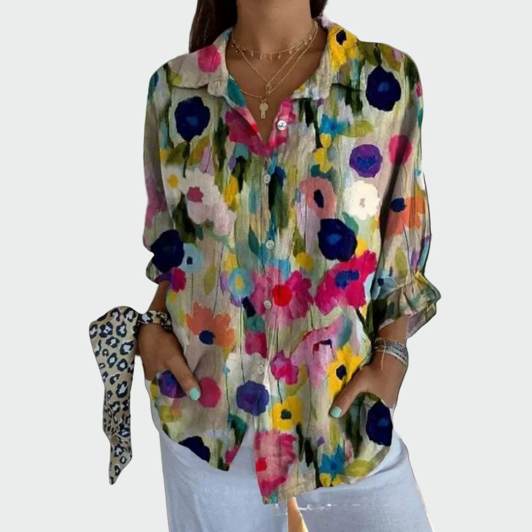 Chemise stylée avec imprimé floral