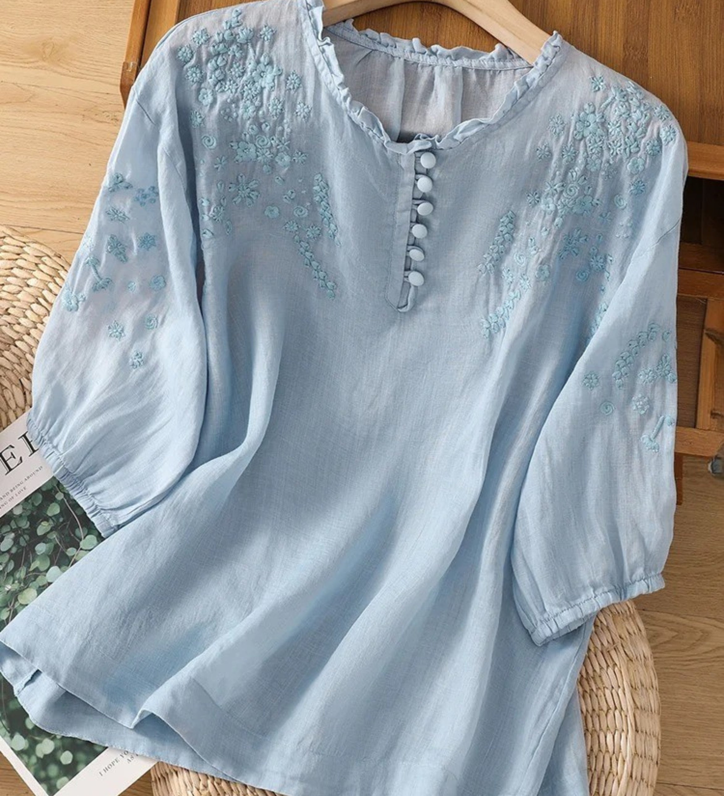 Cassiane - Blouse en Coton et Lin