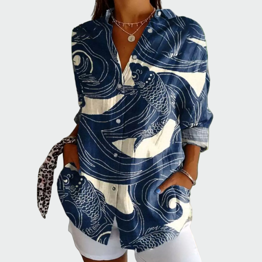 Chemise stylée avec imprimé floral
