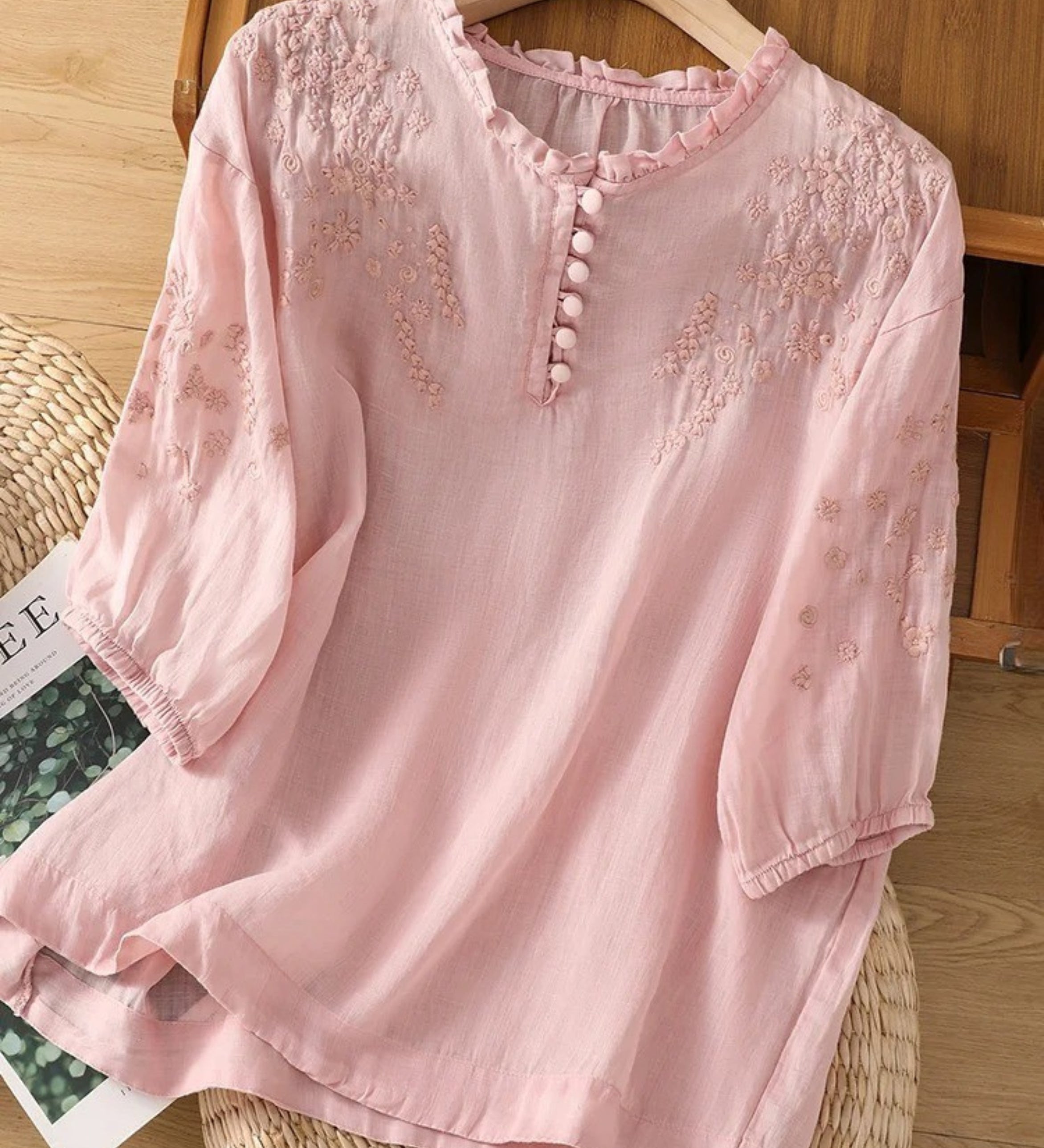 Cassiane - Blouse en Coton et Lin