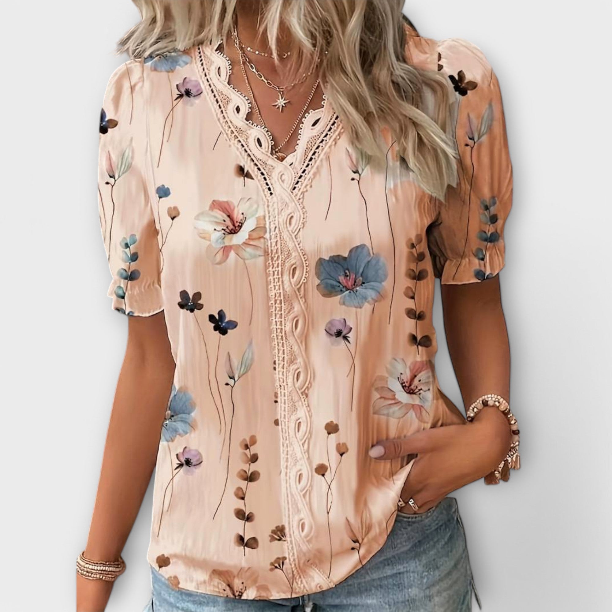 Émilie - Blouse à décolleté en V
