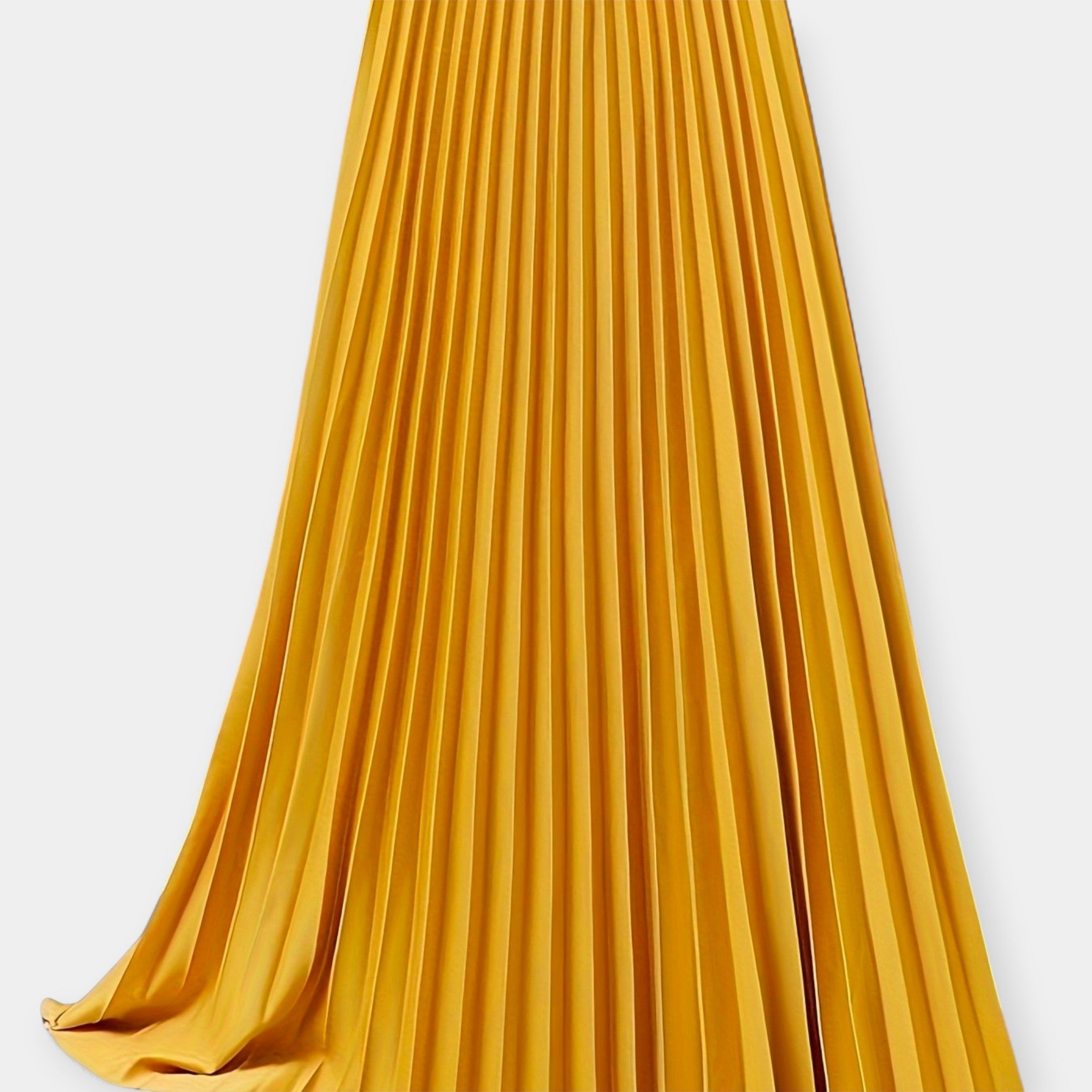 Jupe Longue Plissée en Satin