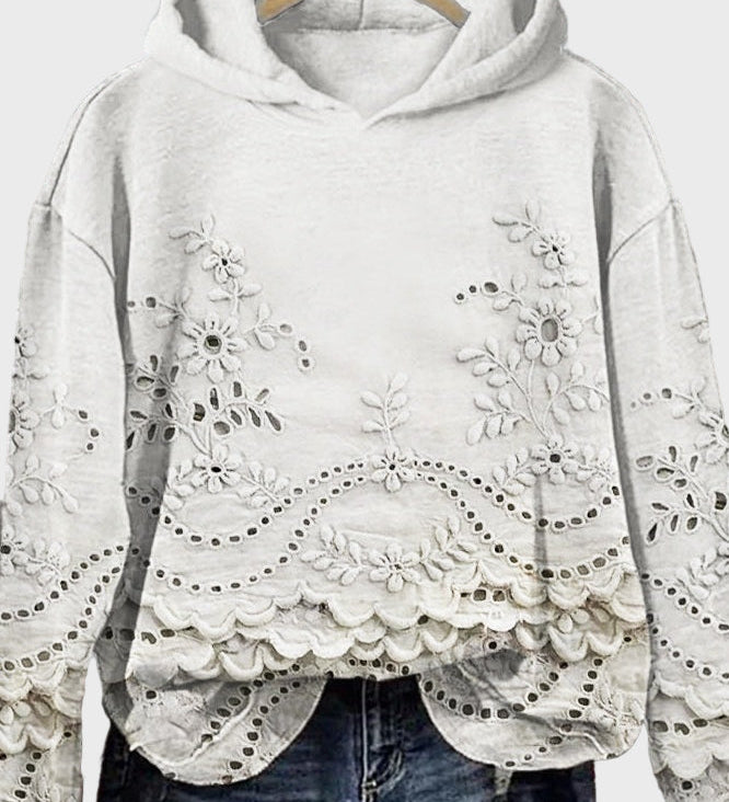 Sweat à Capuche en Dentelle