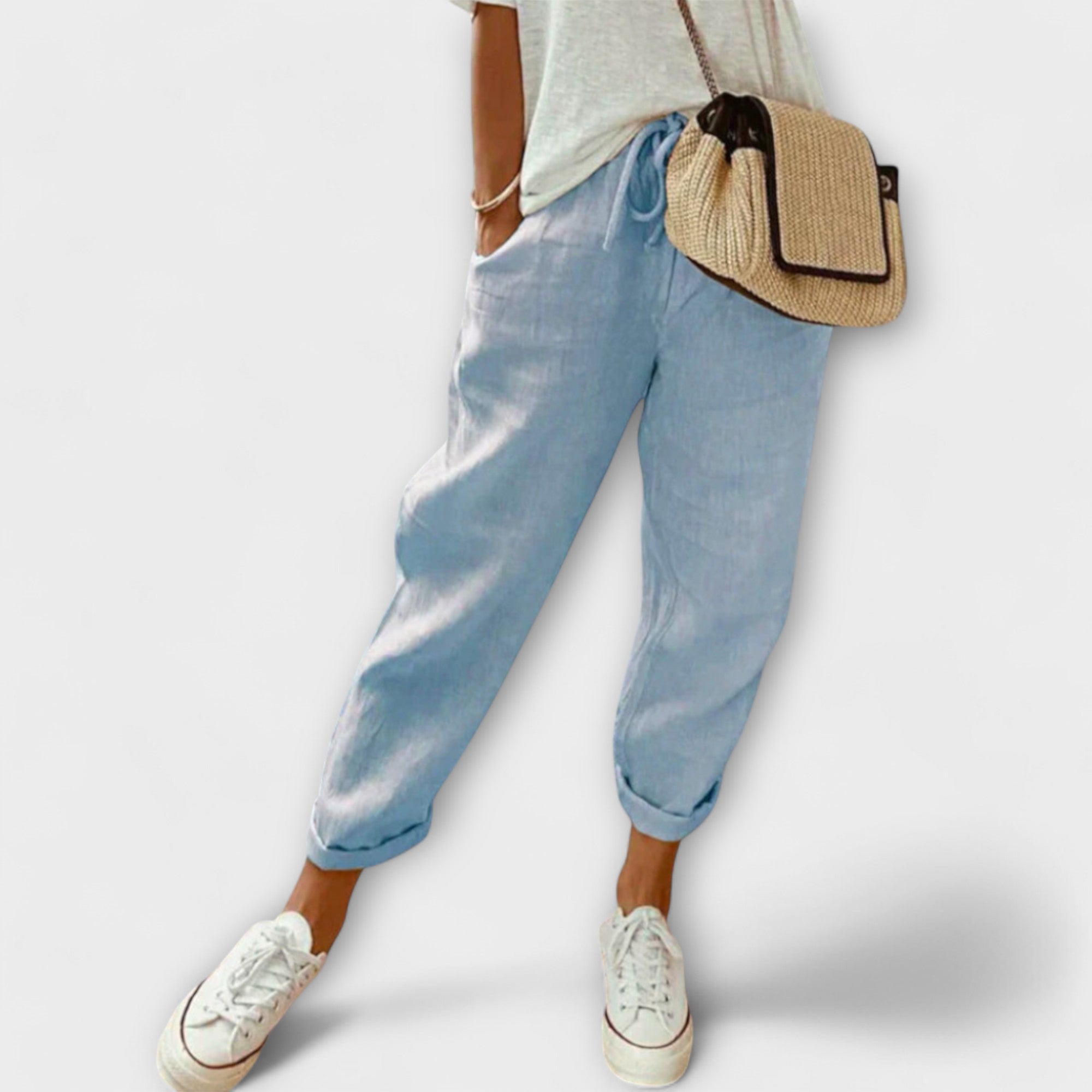 Bibi - Pantalons en lin modernes et décontractés