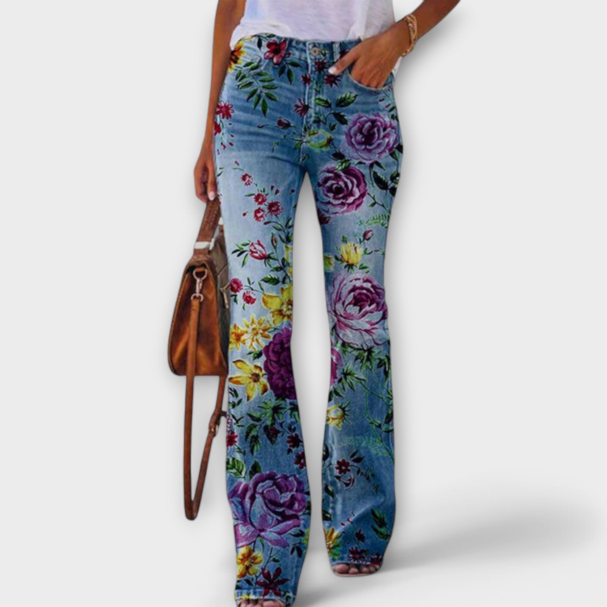 Alexandra - Pantalons à fleurs