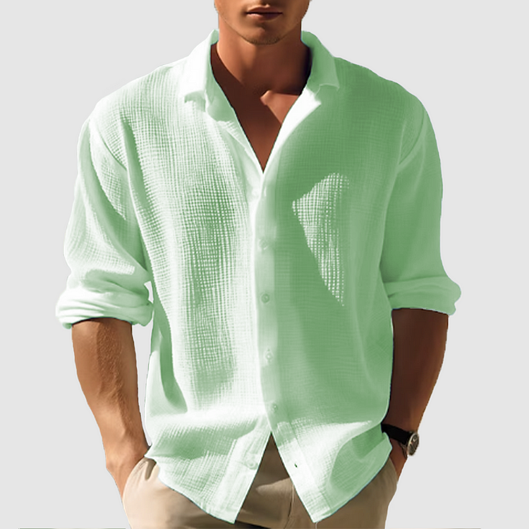Chemise - Devant avec Boutons Ourlet Arrondi