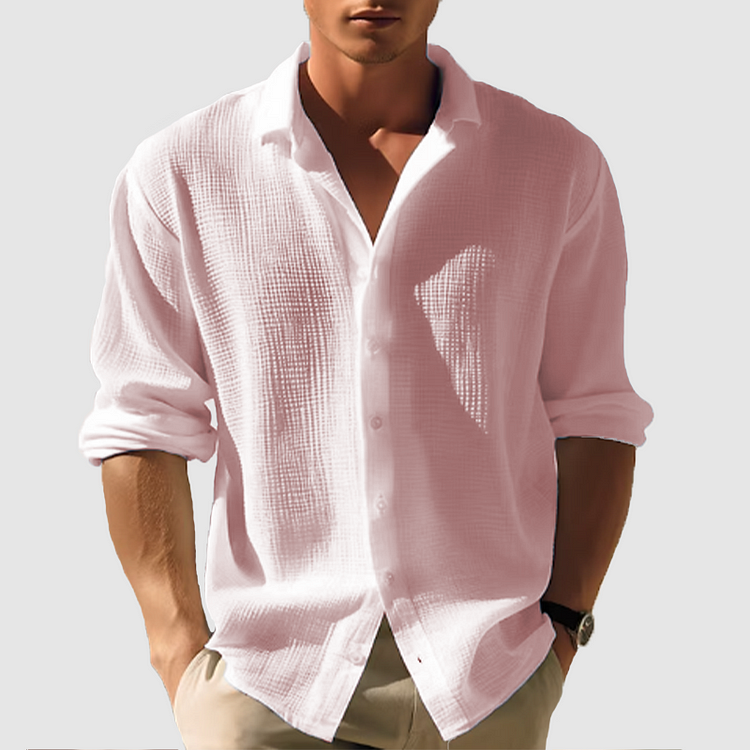 Chemise - Devant avec Boutons Ourlet Arrondi