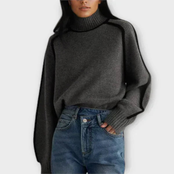 Émilie - Pull élégant à col haut
